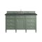 James Martin Vanities Brittany 60in Single Vanity, Smokey Celadon w/ 3 CM Charcoal Soapstone Top 650-V60S-SC-3CSP - alternate 1